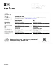 Yusupov Islom SAT result student